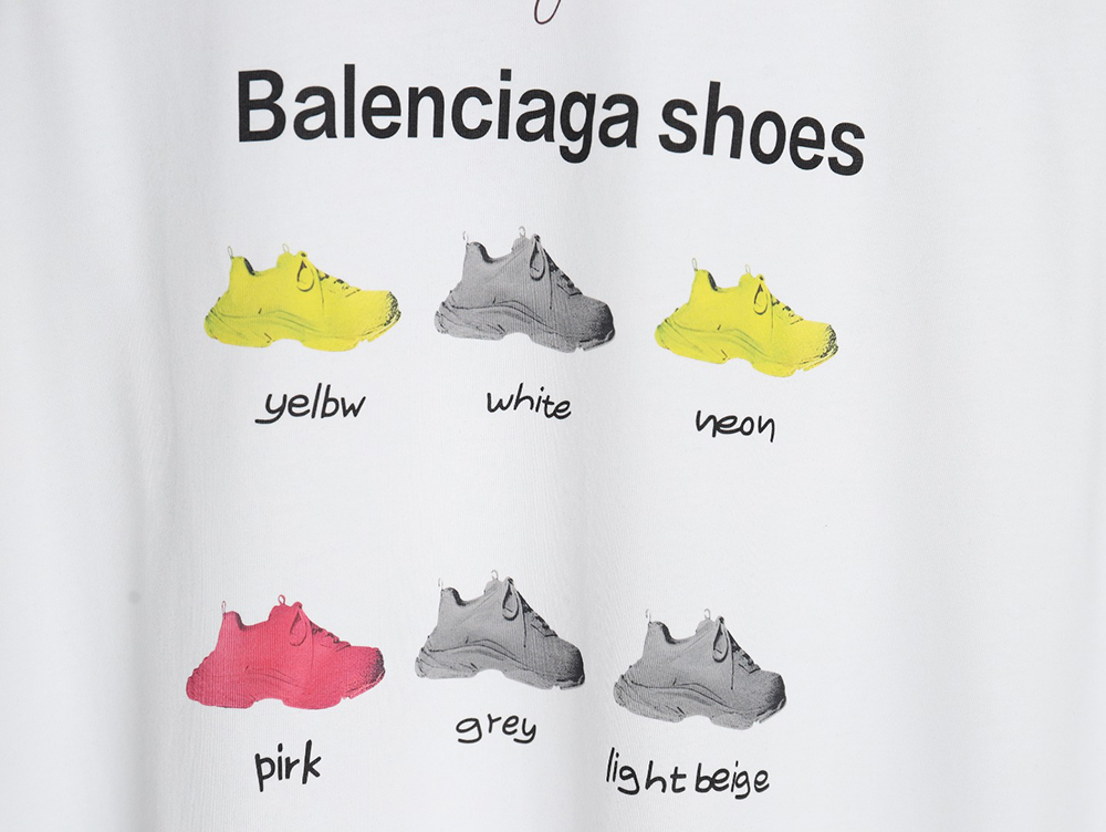 Balenciaga shoes logo print short sleeves