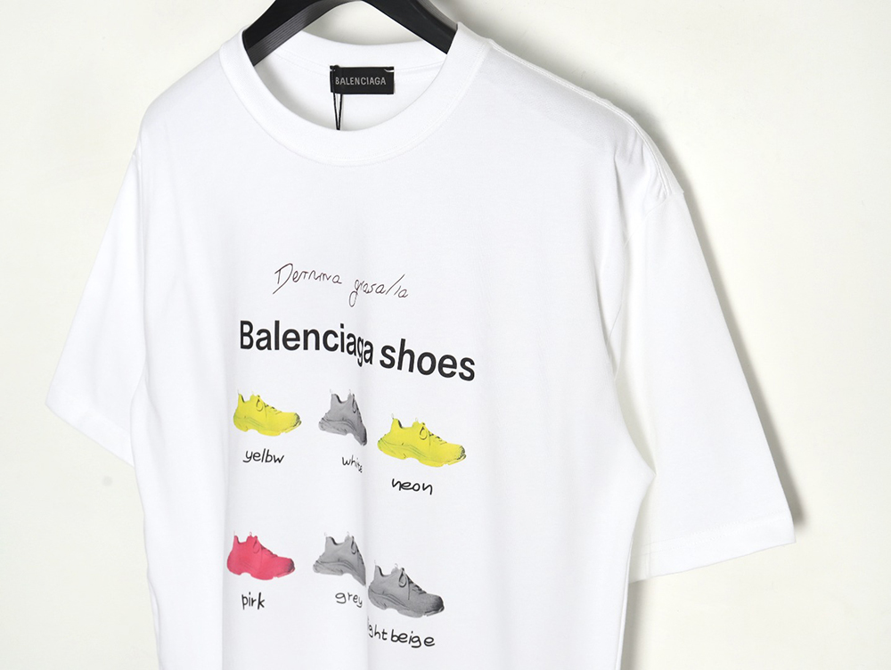 Balenciaga shoes logo print short sleeves