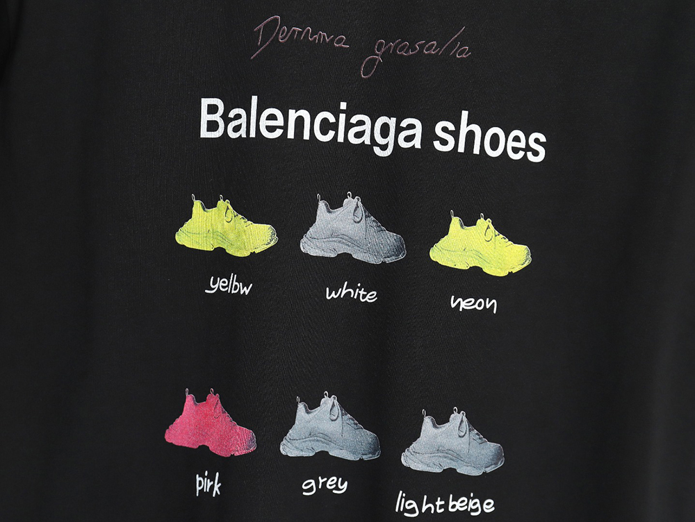 Balenciaga shoes logo print short sleeves TSK1