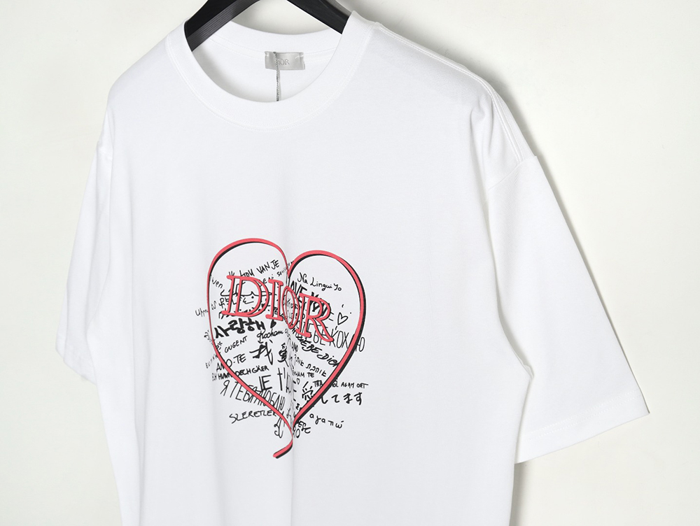 Dior Love Couple Round Neck Short Sleeve T-Shirt