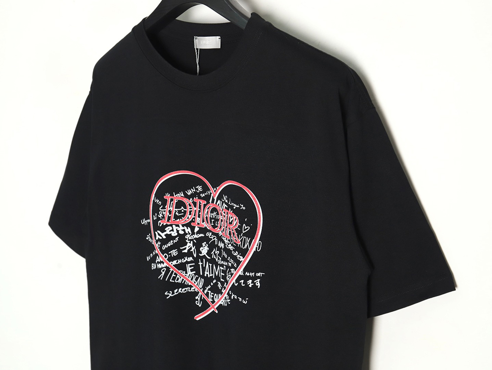 Dior Love Couple Round Neck Short Sleeve T-Shirt TSK1