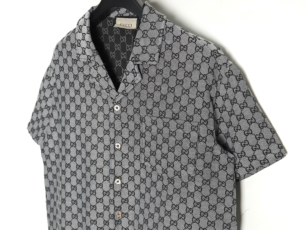 Gucci jacquard double G suit short-sleeved shirt