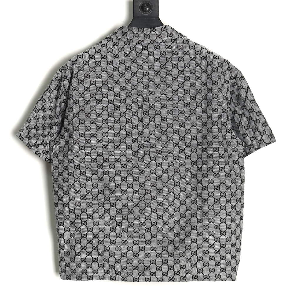 Gucci jacquard double G suit short-sleeved shirt