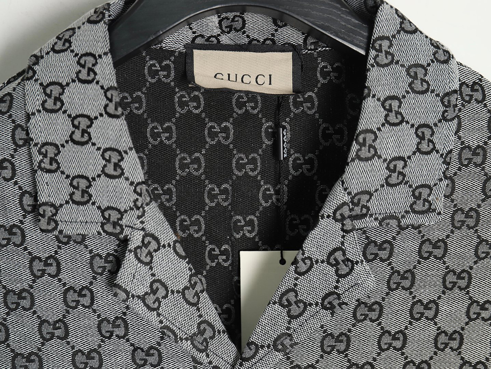 Gucci jacquard double G suit short-sleeved shirt