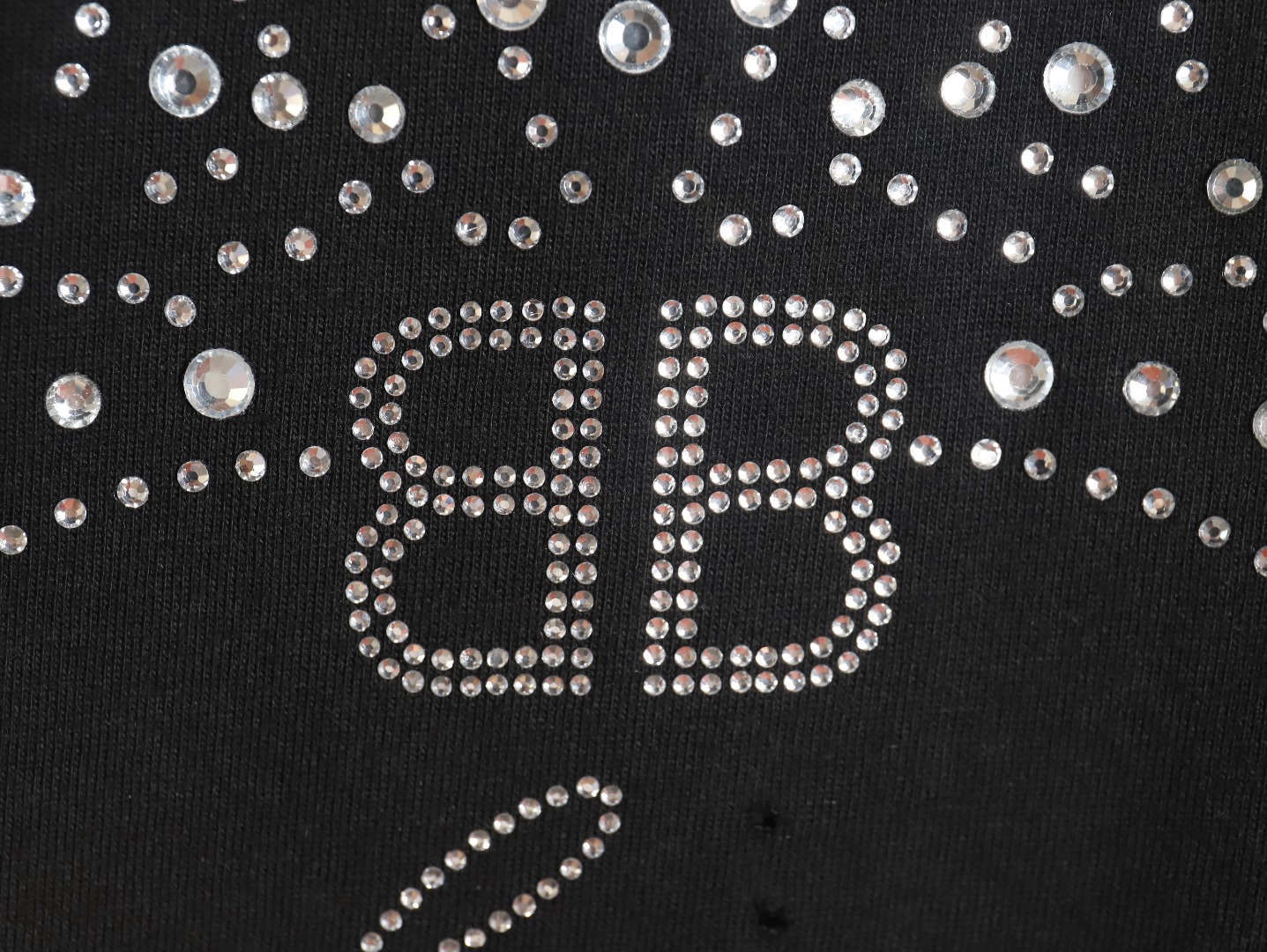 Balenciaga Crown rhinestone short-sleeved T-shirt