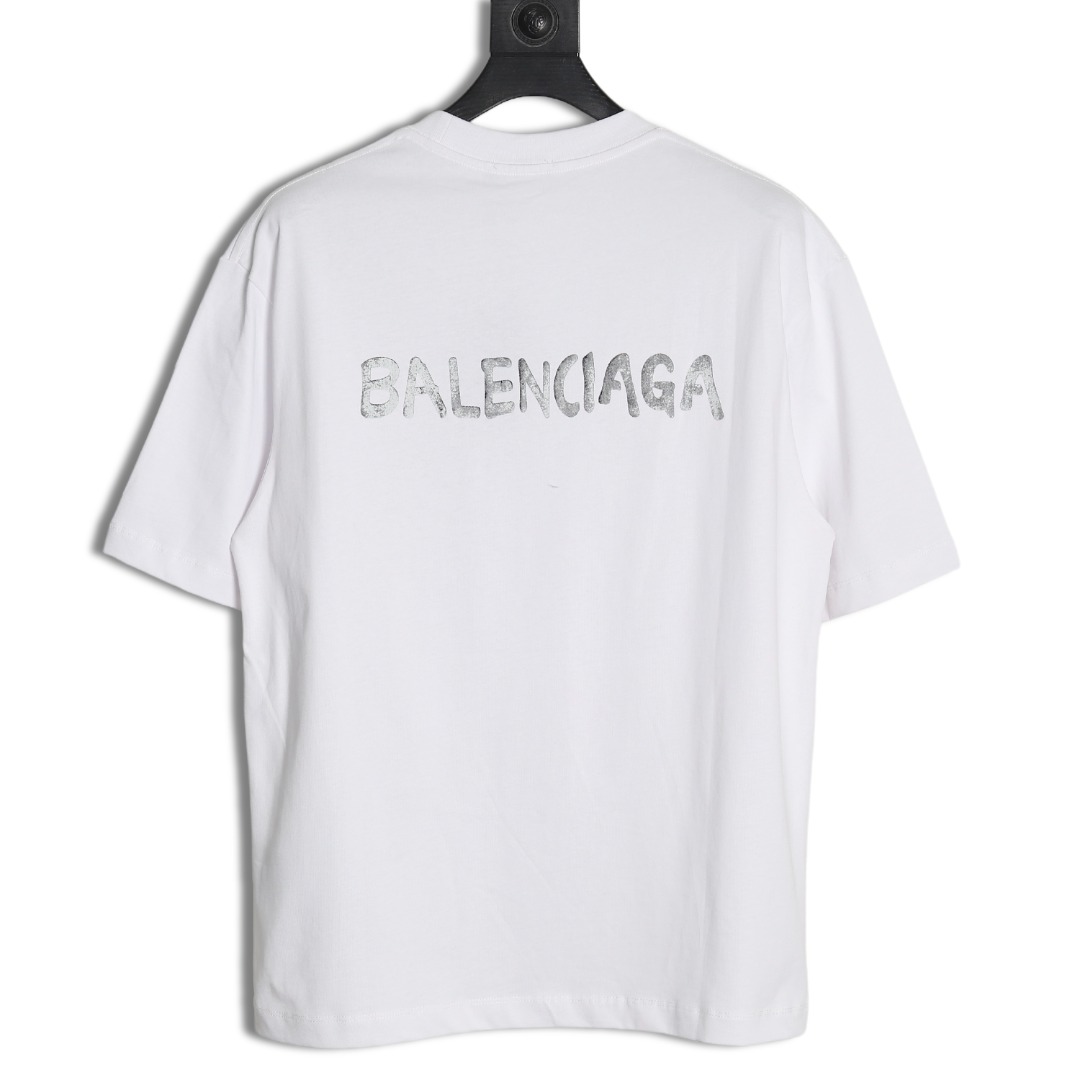 Balenciaga logo print short sleeves