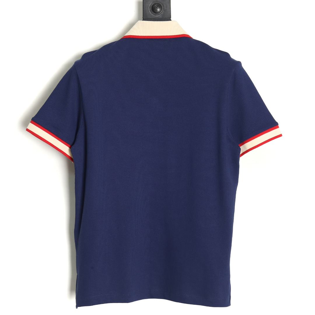 Gucci Classic Pocket Embroidered Double G Polo Short Sleeve