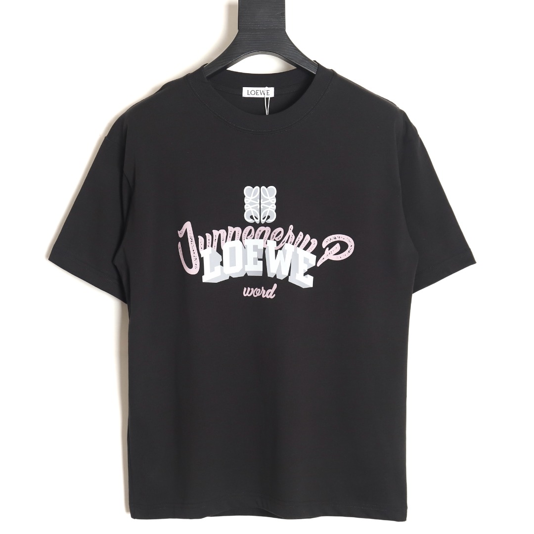 Loewe Overlapping Lettering Short Sleeve T-Shirt TSK1