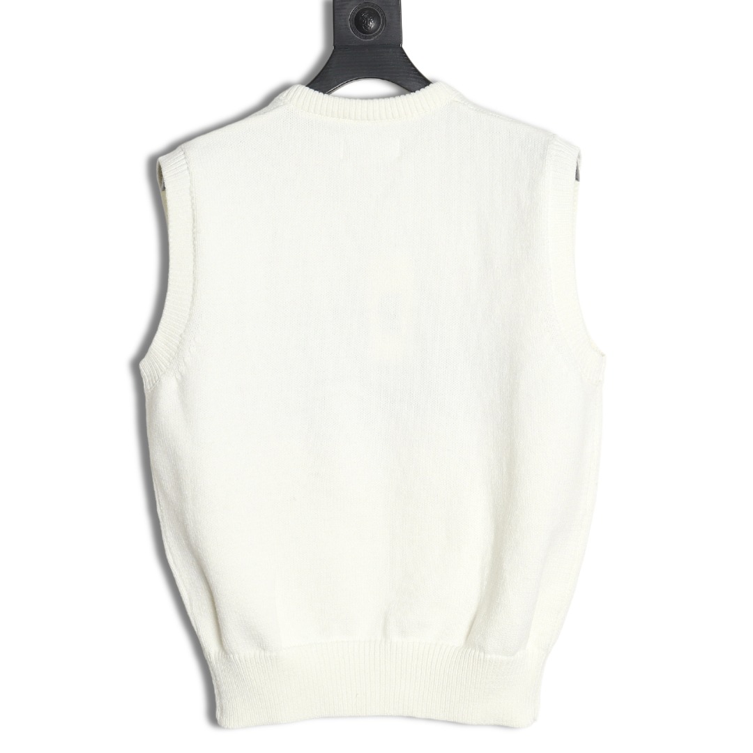 Maison Margiela intarsia knitted vest