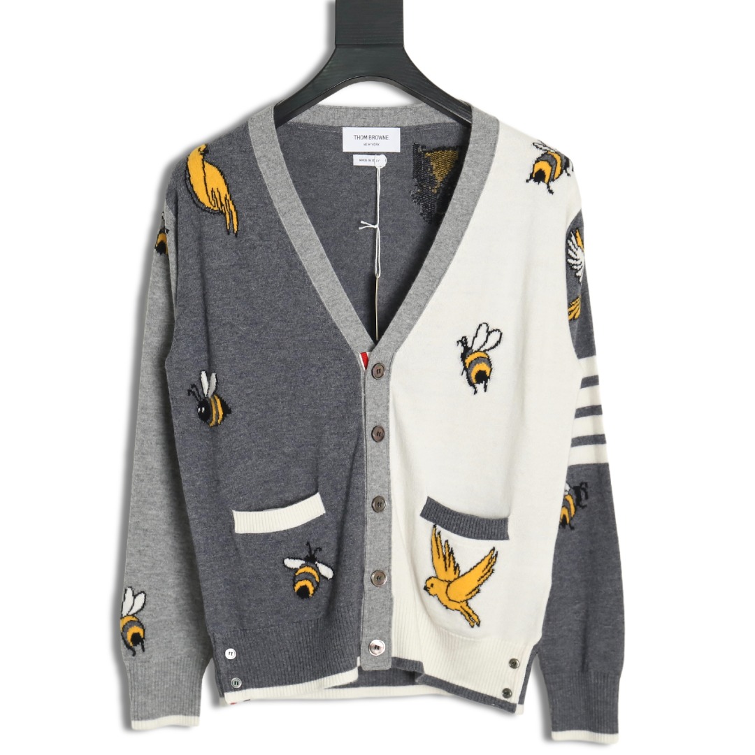 Thom Browne Bee Cardigan Sweater