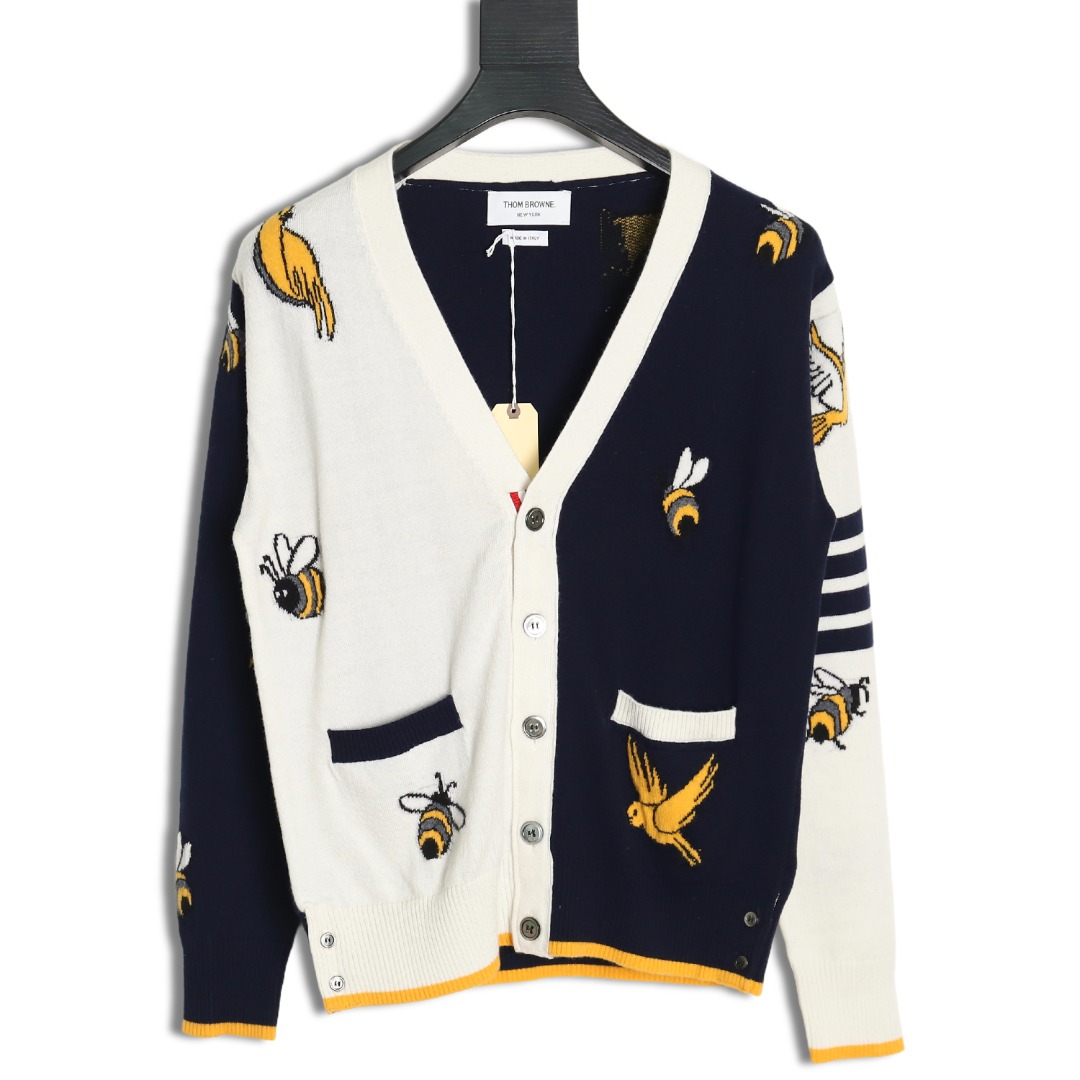 Thom Browne Bee Cardigan Sweater TSK1