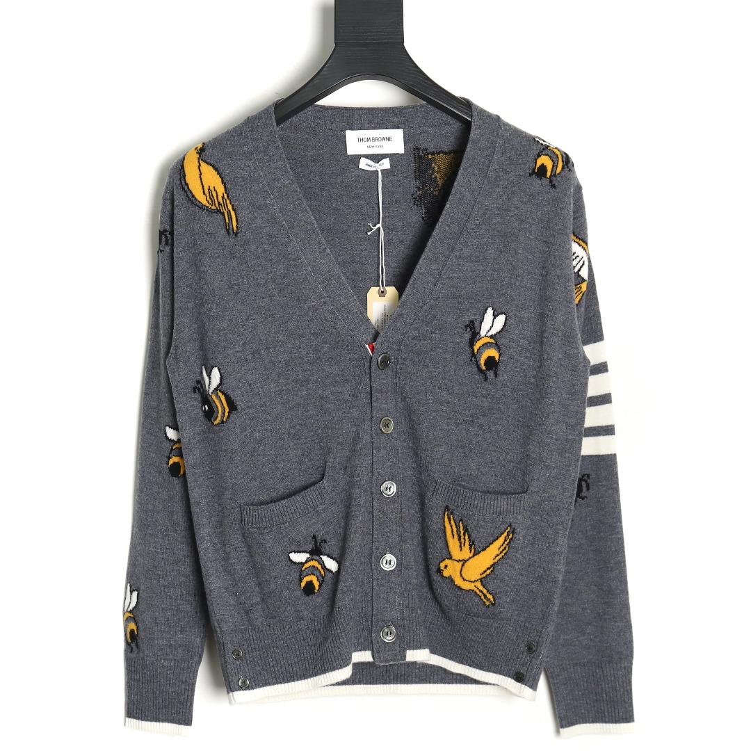 Thom Browne Bee Cardigan Sweater TSK2