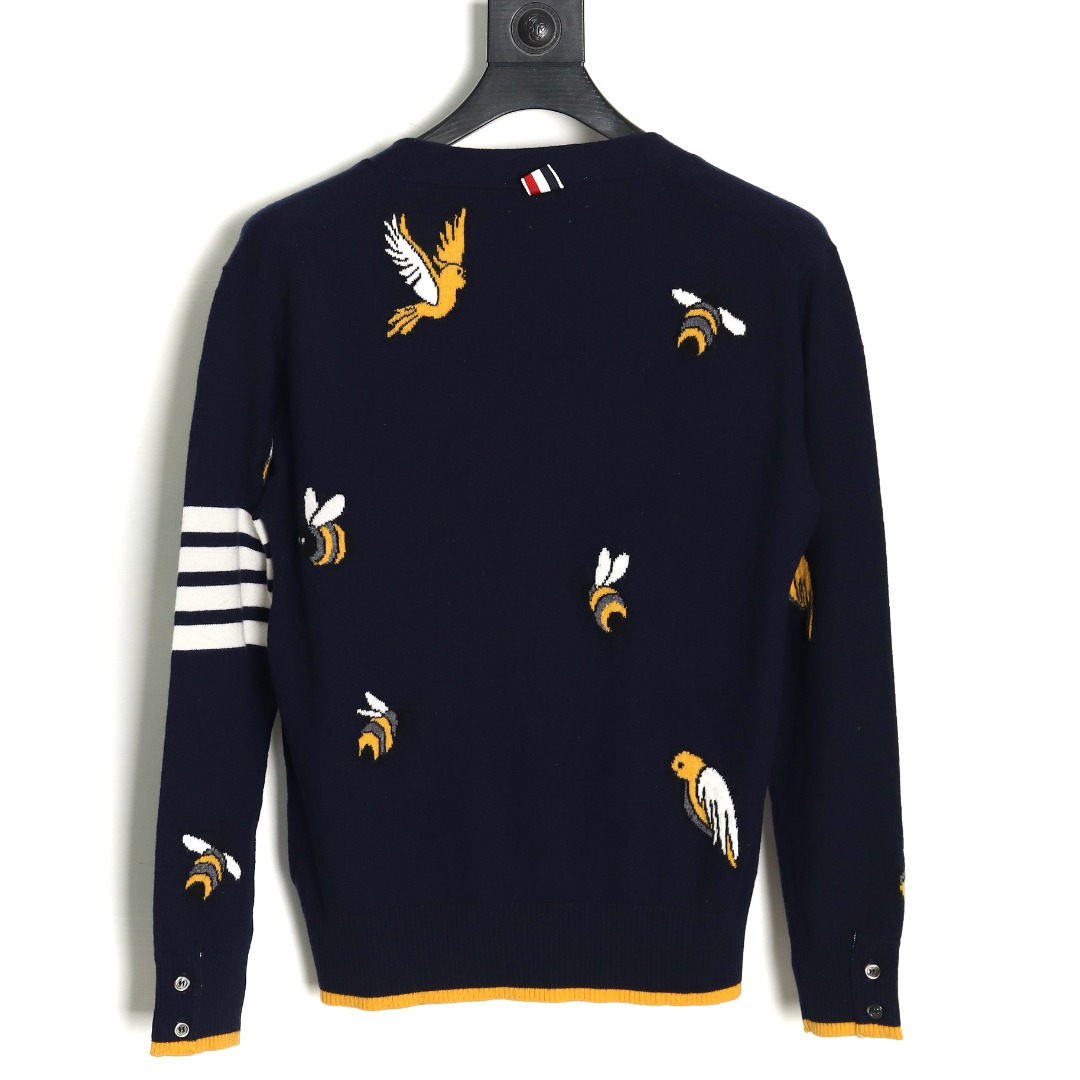 Thom Browne Bee Cardigan Sweater TSK3