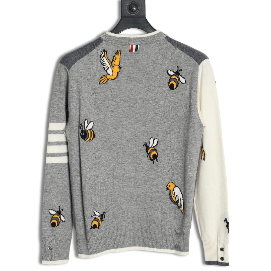 Thom Browne Bee Crewneck Sweater