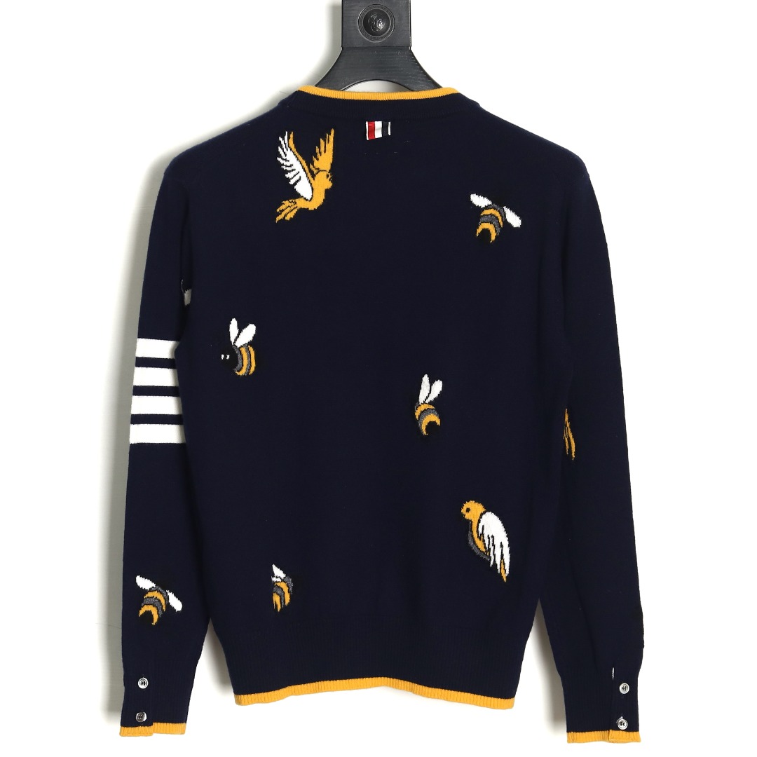 Thom Browne Bee Crewneck Sweater TSK1