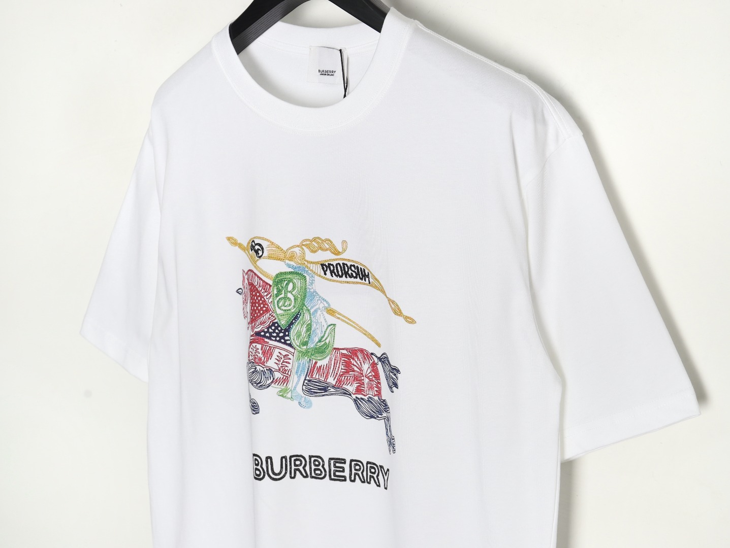 Burberry colorful knight horse logo print short sleeves