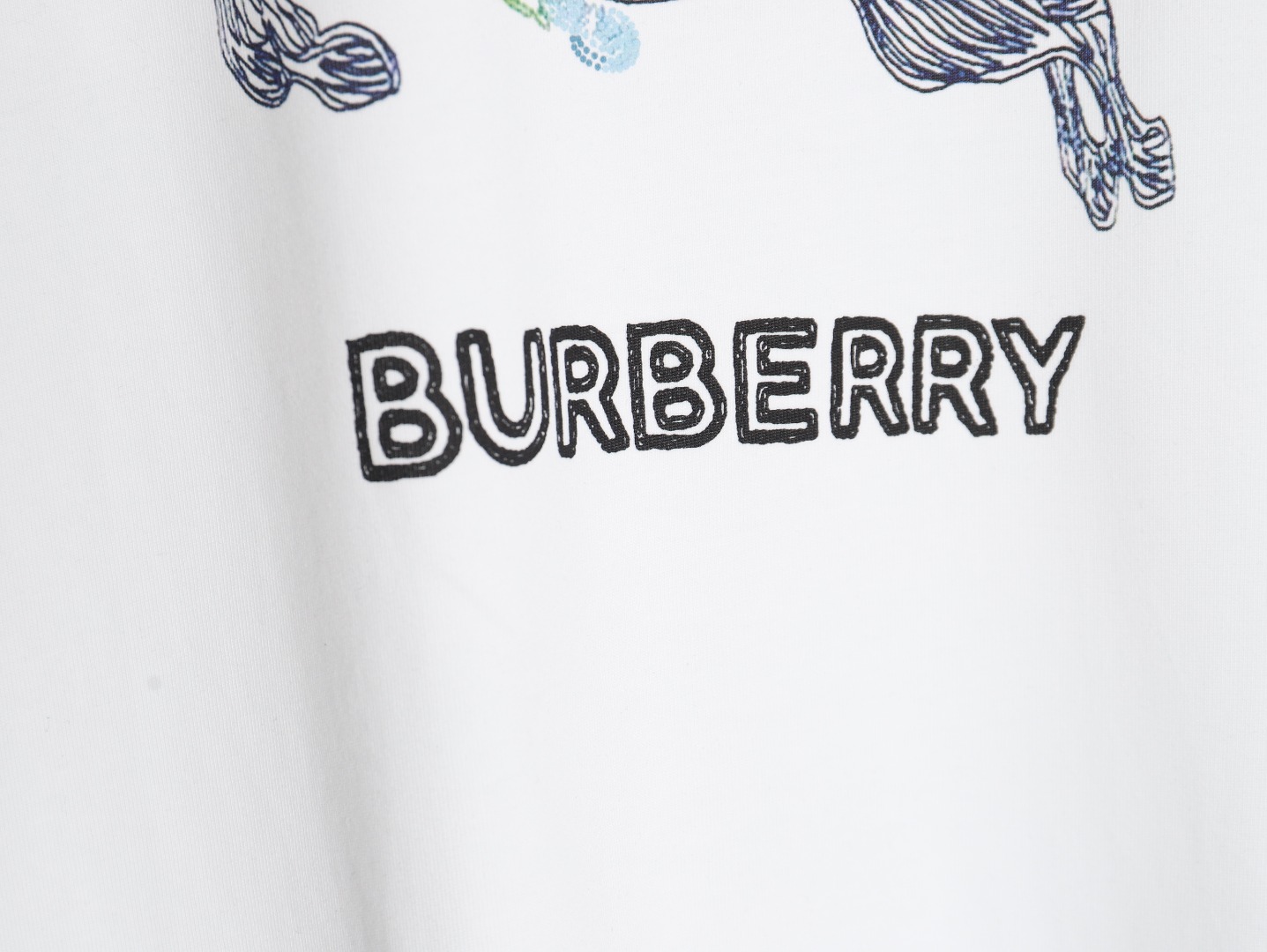 Burberry colorful knight horse logo print short sleeves