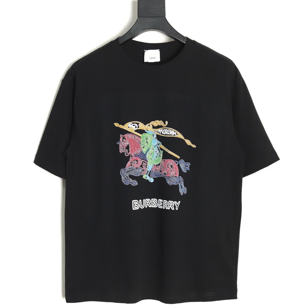 Burberry colorful knight horse logo print short sleeves TSK1