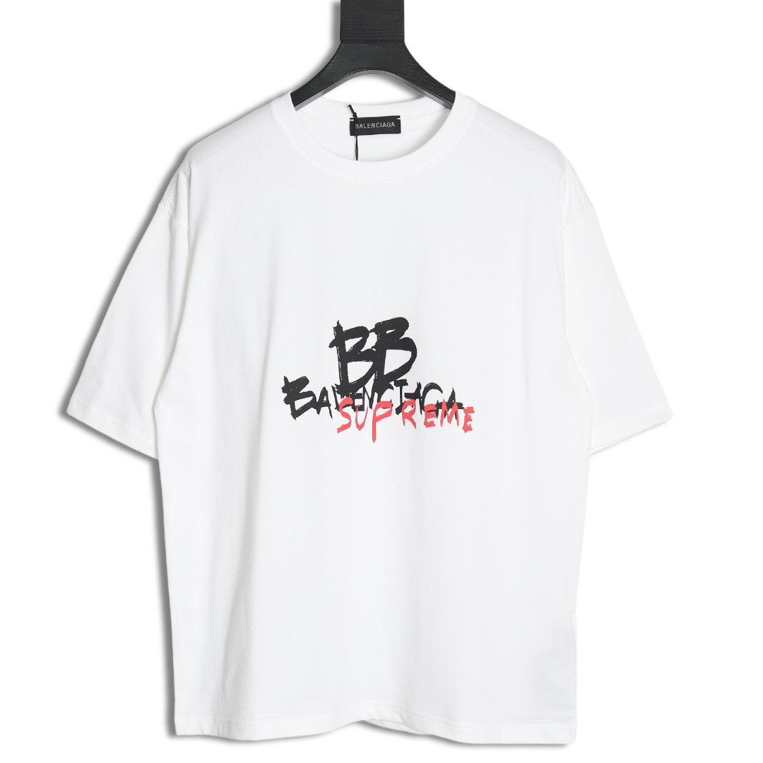 Balenciaga Script Crew Neck T-shirt