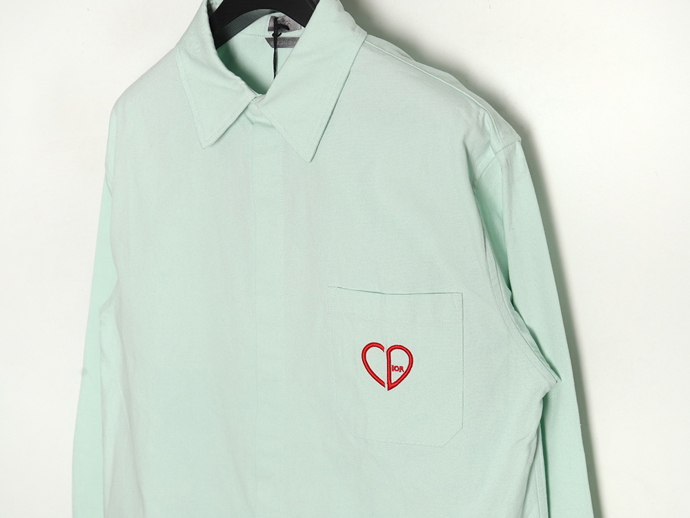 Dior heart embroidered shirt