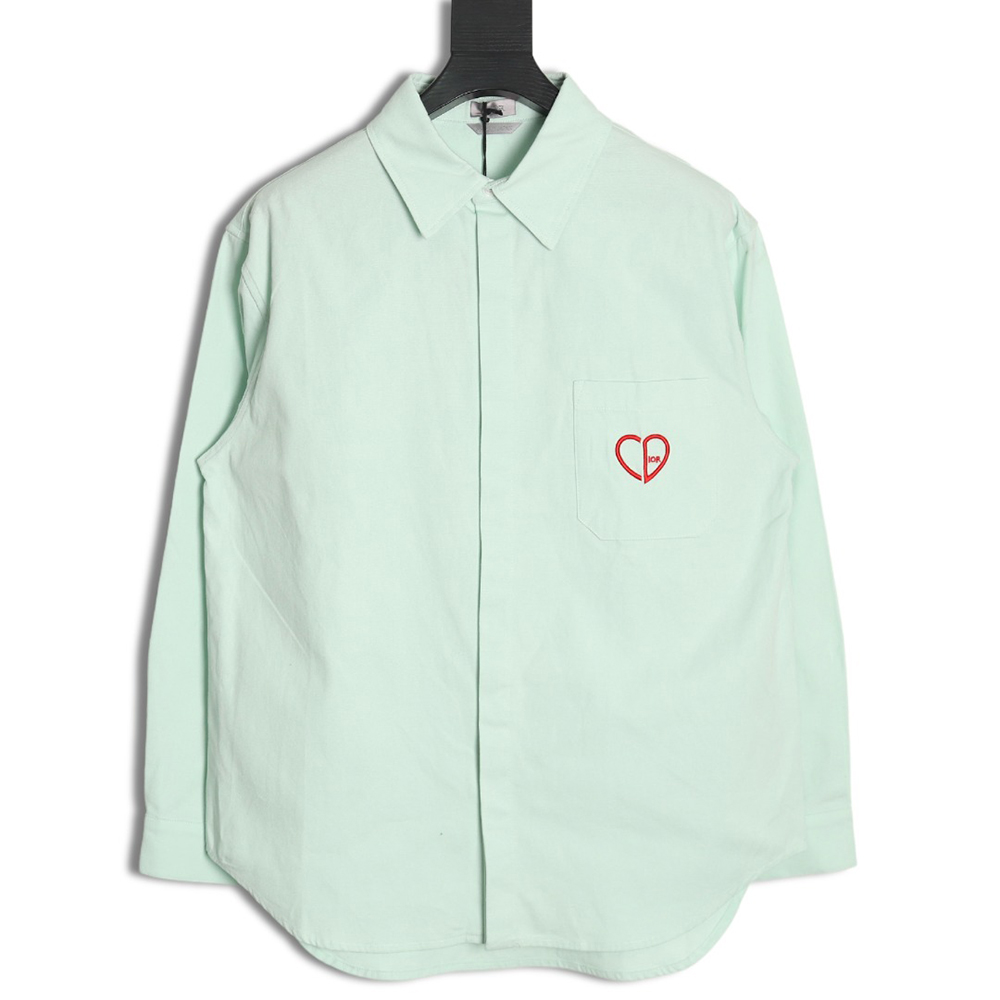 Dior heart embroidered shirt