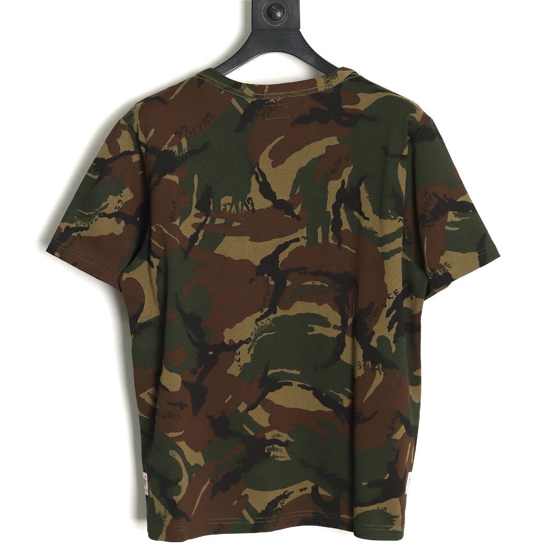 Evisu & palace camouflage heart letter short-sleeved T-shirt