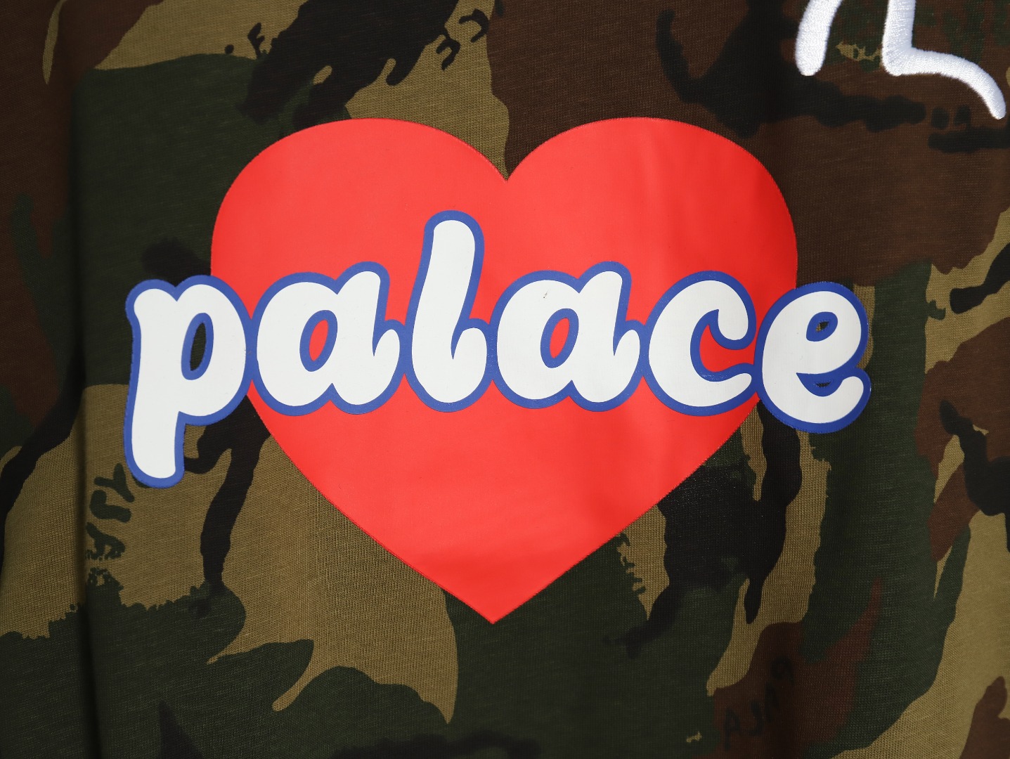 Evisu & palace camouflage heart letter short-sleeved T-shirt