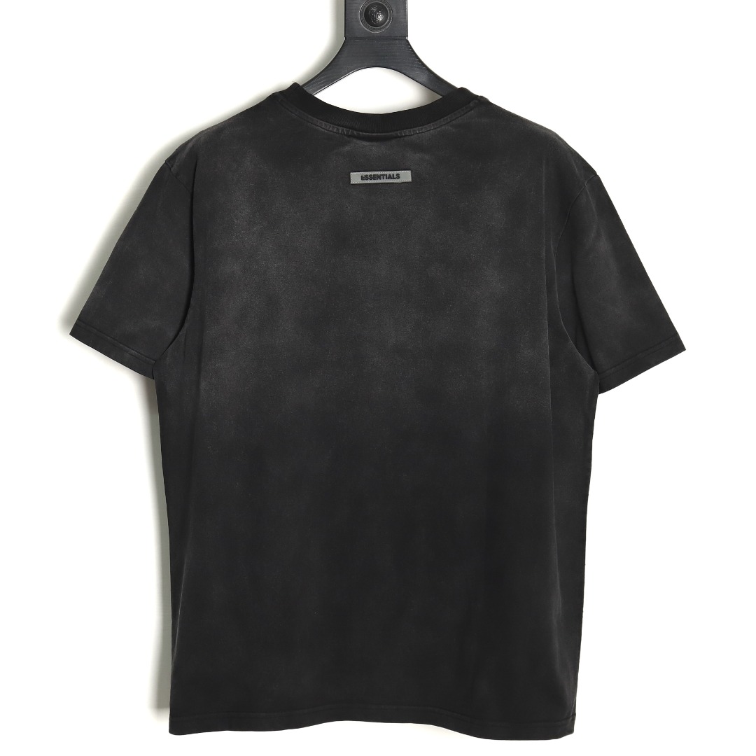 Fear Of God Washed 1977 Flocked Letter Printed Round Neck T-Shirt