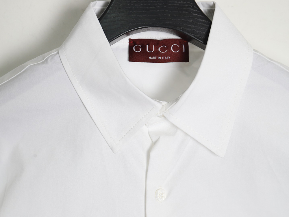 Gucci embossed lettering long-sleeved shirt