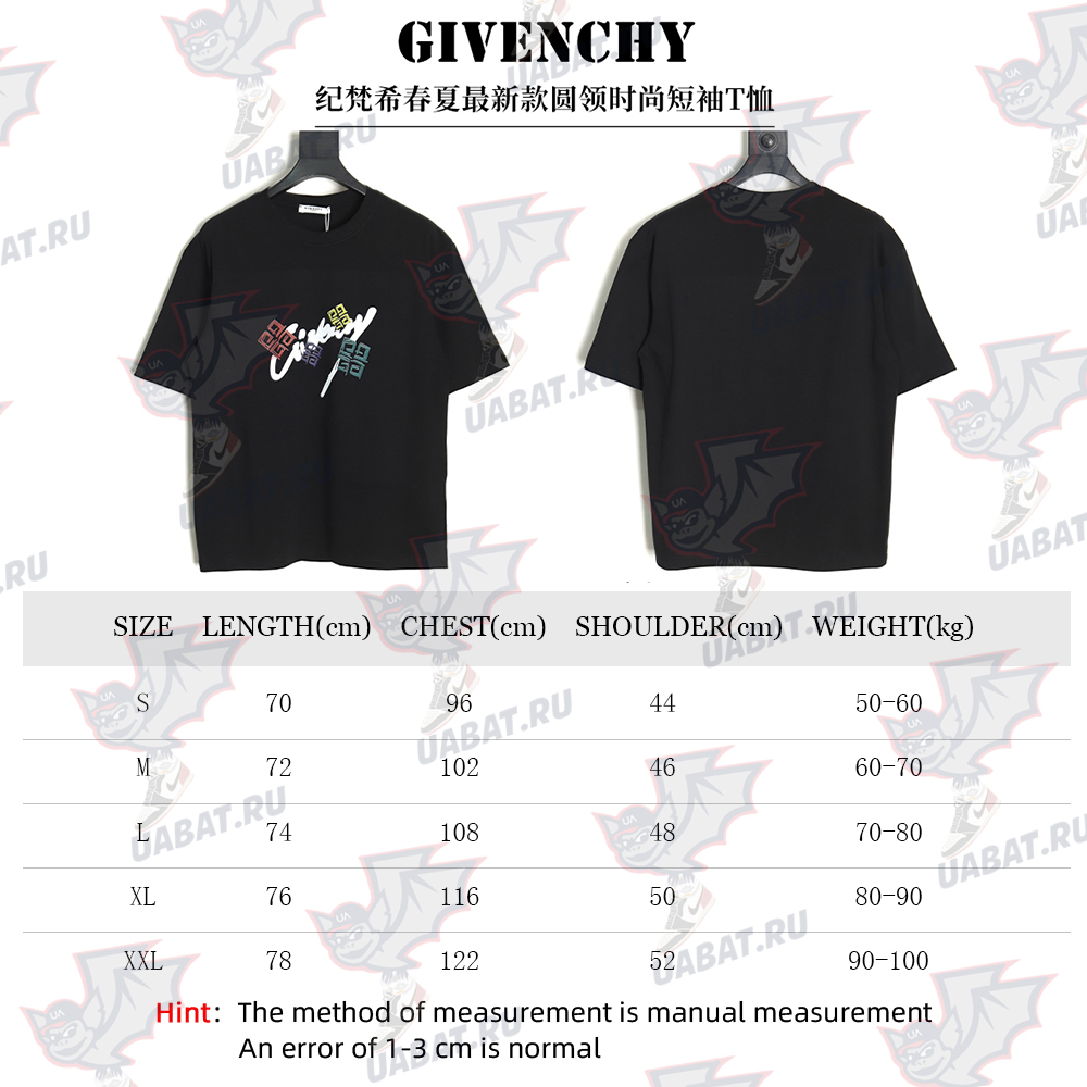 Givenchy round neck fashion short sleeve T-shirt