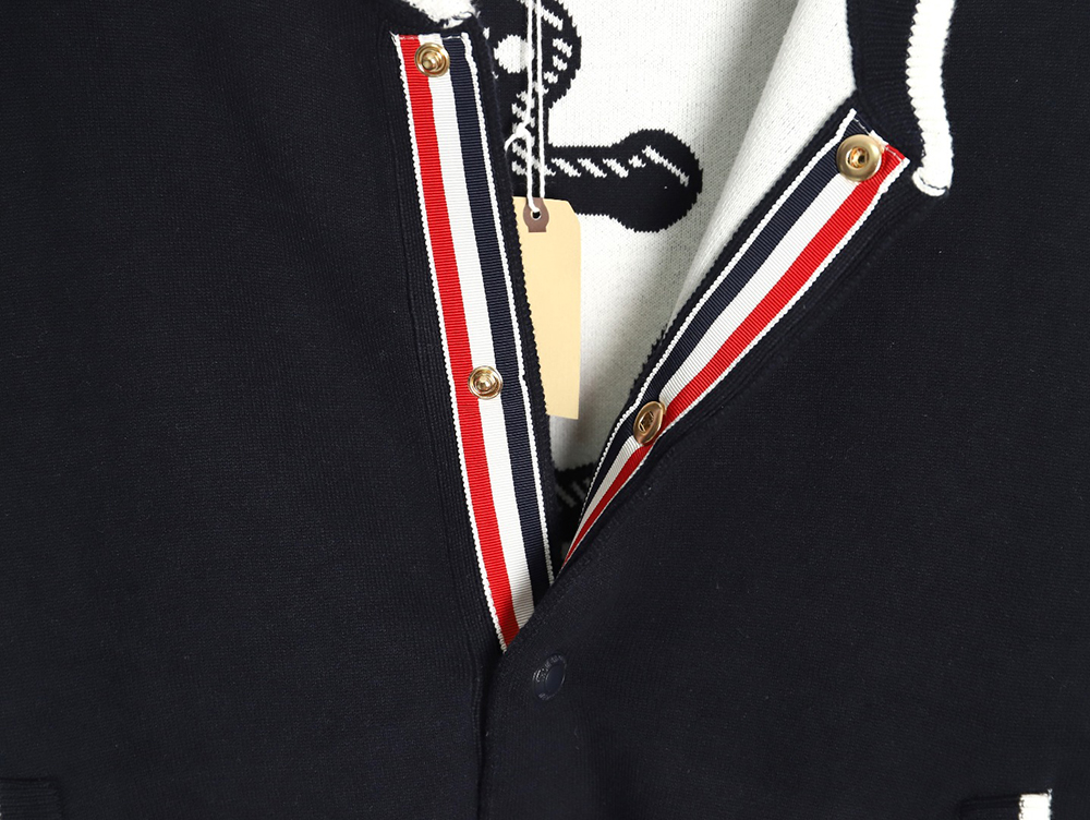 Thom Browne Anchor Baseball Jacket TSK1