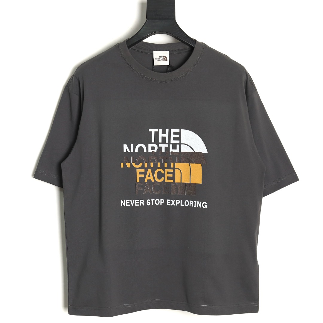 The North Face colorblocked letter couple print short sleeves TSK1