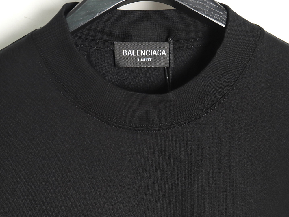 Balenciaga Lettering Rhinestone Short Sleeve T-Shirt