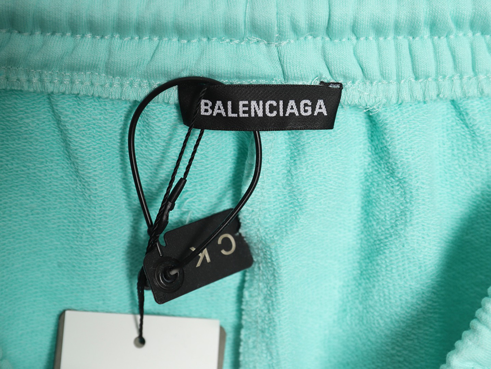 Balenciaga small logo embroidered lettering shorts