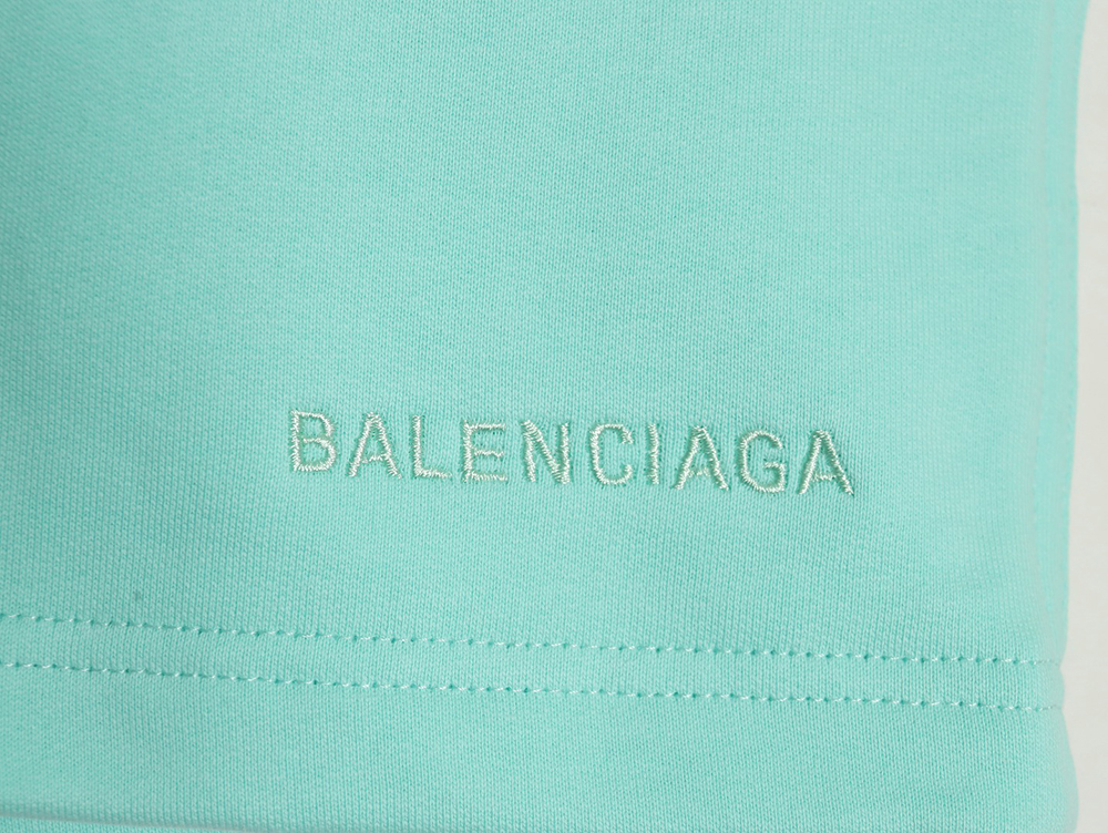 Balenciaga small logo embroidered lettering shorts