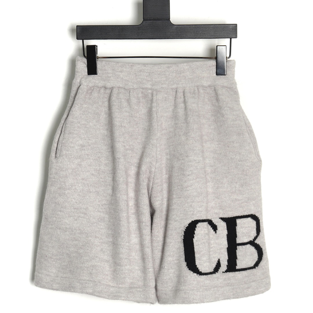 Cole buxton slogan jacquard drawstring wool shorts TSK1