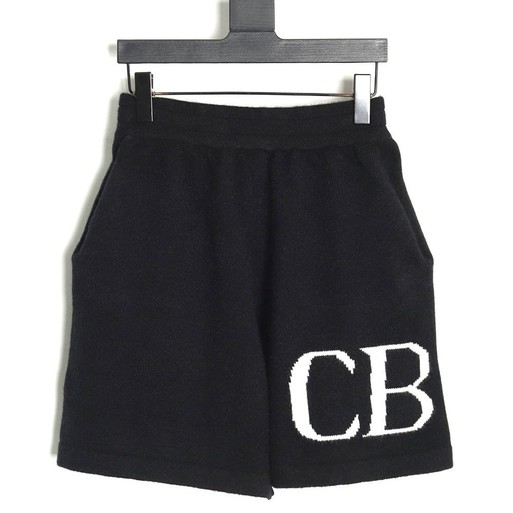 Cole buxton slogan jacquard drawstring wool shorts TSK2