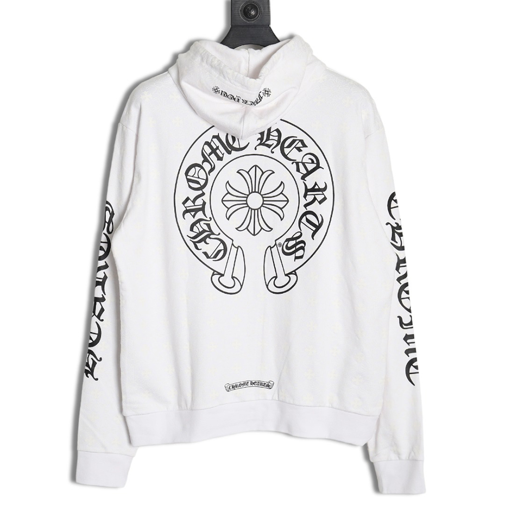 Chrome Hearts Cross Horseshoe Print Hoodie