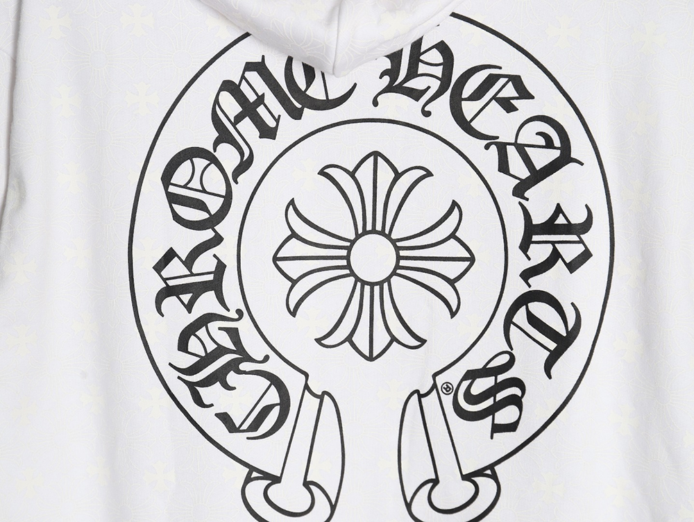 Chrome Hearts Cross Horseshoe Print Hoodie