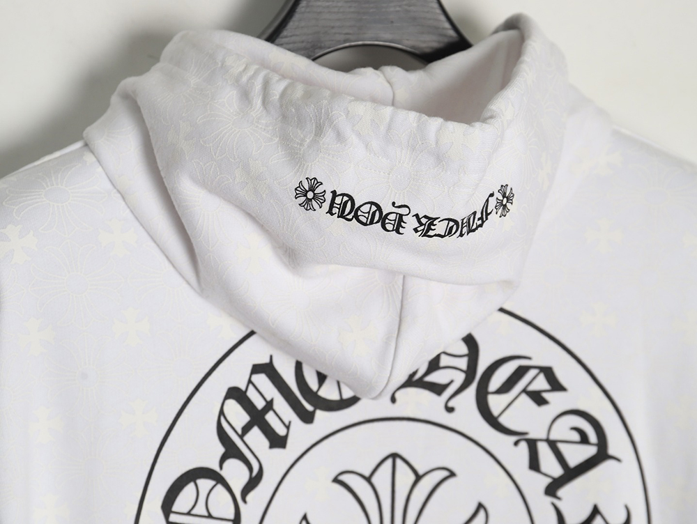 Chrome Hearts Cross Horseshoe Print Hoodie