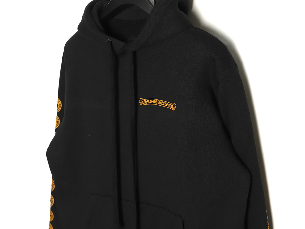 Chrome Hearts Yellow Gold Coin Sanskrit Print Hoodie