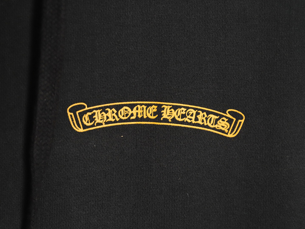 Chrome Hearts Yellow Gold Coin Sanskrit Print Hoodie