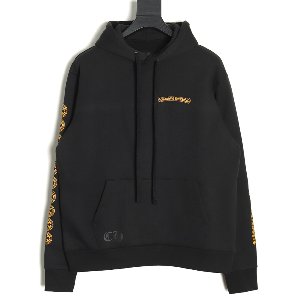 Chrome Hearts Yellow Gold Coin Sanskrit Print Hoodie