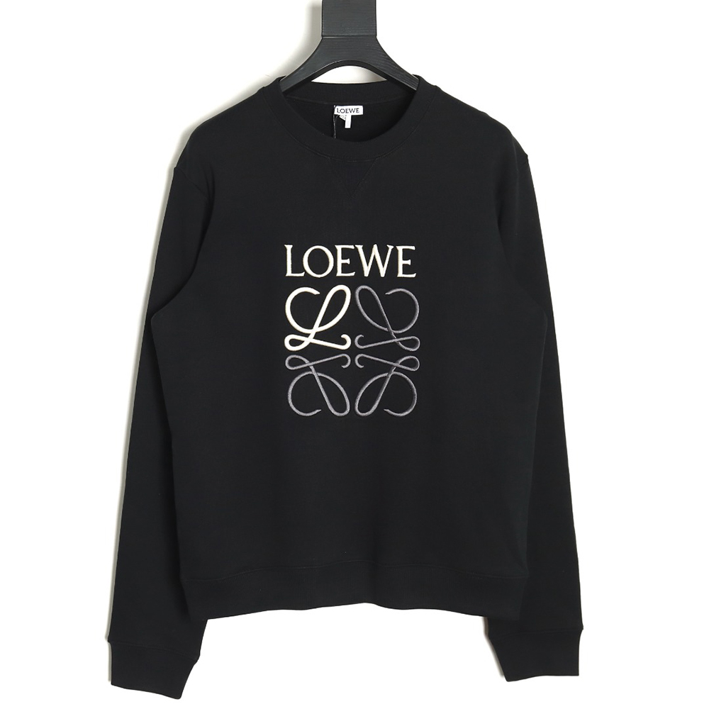 Loewe Anagram embroidered long-sleeved crewneck sweatshirt