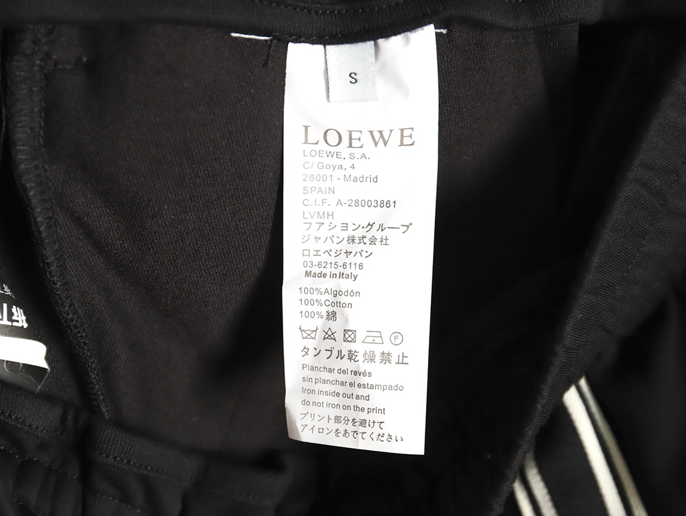 Loewe Cotton Casual Pants with Back Pocket Embroidery TSK1