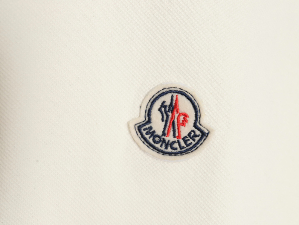 Moncler Classic Badge Embroidered Short Sleeve Polo Shirt