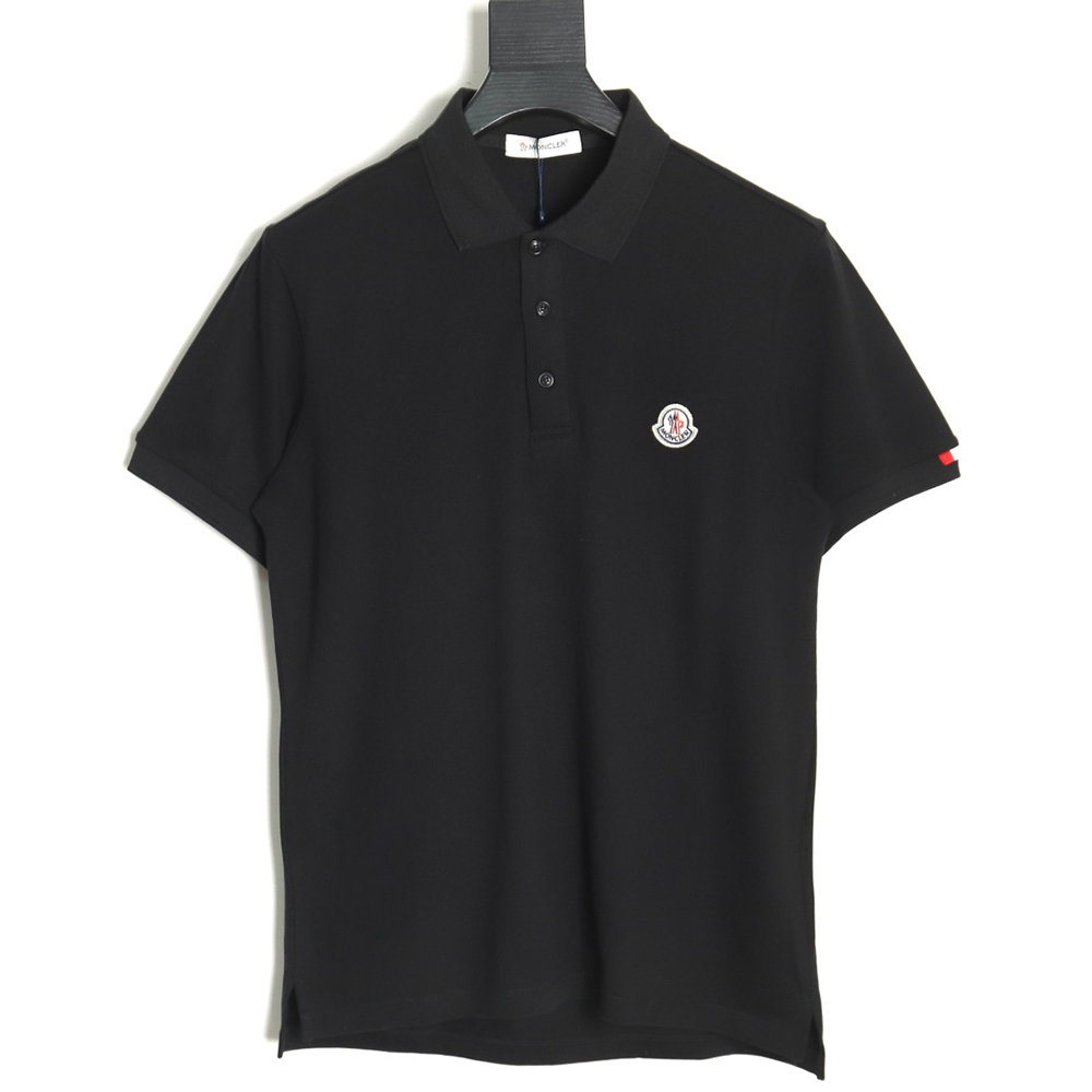 Moncler Classic Badge Embroidered Short Sleeve Polo Shirt TSK1