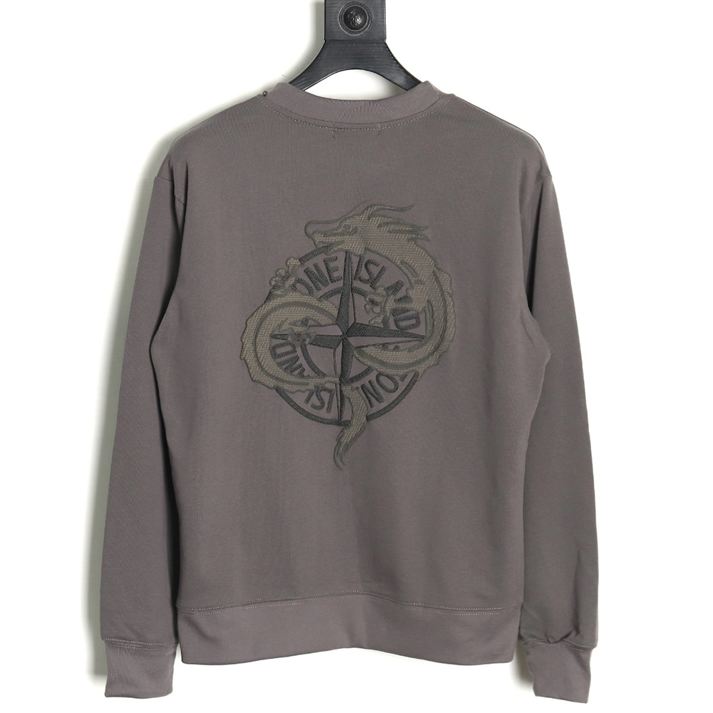 Stone Island Year of the Dragon Embroidered Long Sleeve T-Shirt