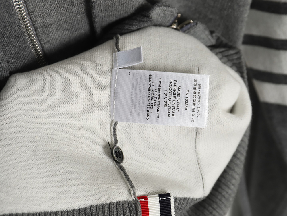 Thom Browne Golden Turtle Knitted Hooded Jacket