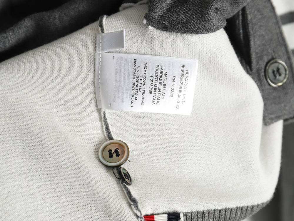 Thom Browne Golden Turtle Knitted Cardigan Sweater